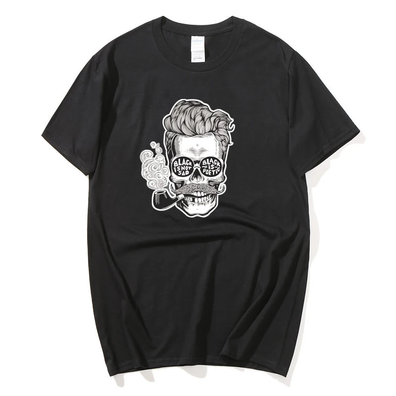 Летние забавные курение thinker Принт футболки Harajuku Повседневное хип хоп в стиле