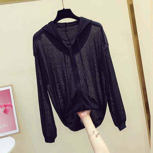 

Plus Size Hooded Hoodies Women 2021 Early Autumn New Korean Style Simple Loose Thin Hooded Zipper Oversized Coat Femme