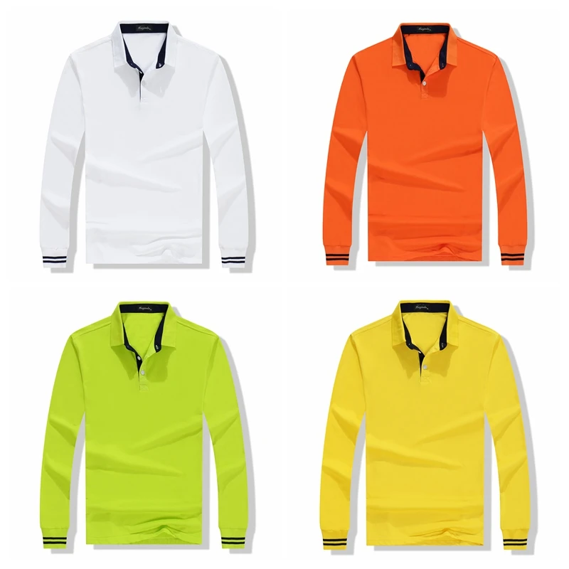 2019 осенние женские хлопковые тонкие рубашки поло с длинными рукавами модные