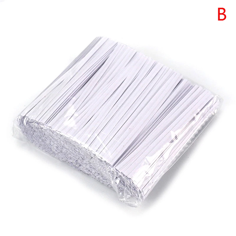 1000 шт. 8 см бумажные белые крученые Галстуки для вечерние хлеб кофе пакеты торт