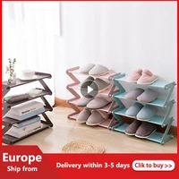 new z type simple multilayer small shoe rack household assembly dormitory dust proof shoe cabinet storage rack tier shoe rack