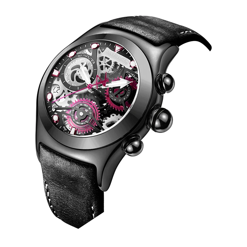 Мужские спортивные часы мужские кварцевые наручные Риф Тигр водонепроницаемые с