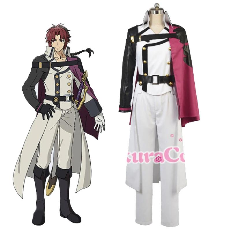 2021 Anime Seraph of the end Crowley Eusford Cosplay Men Uniform Costume Set Customization