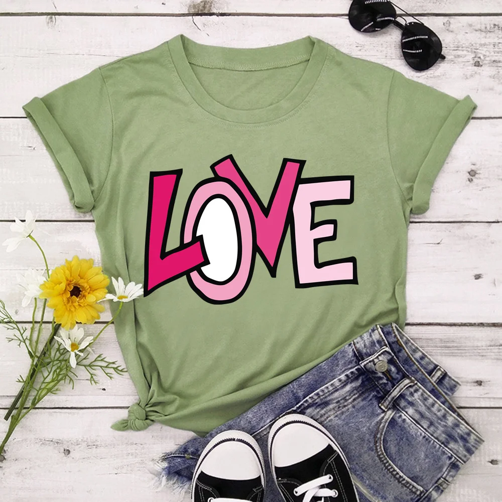 

Женская футболка с коротким рукавом и принтом, TX8320