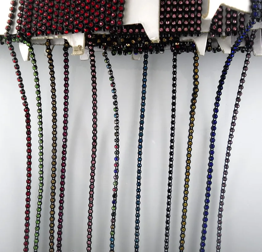 SS6 класс красочные хрустальные стекла 2 мм стразы черные пластиковые чашки одежды