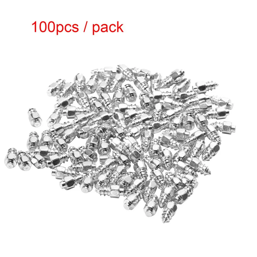 100 шт. зимние наконечники для колес шпильки автомобильных шин винты снега шипы