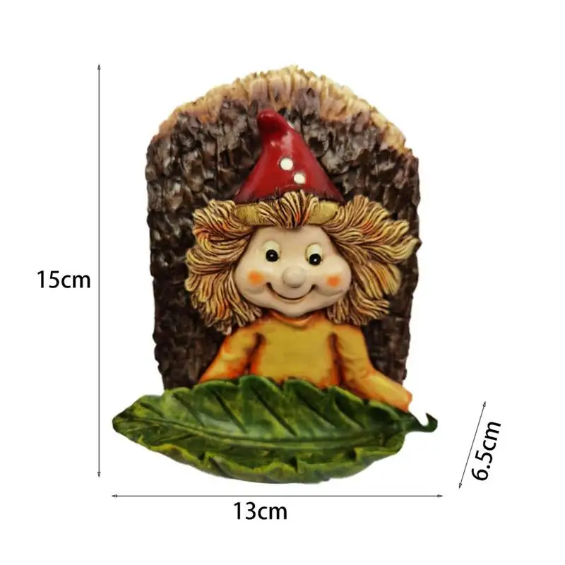 

Fairy Elf Leaf Seed Feeder Resin Craft Bird Feeder For Garden Outdoor Decoration Garden Ornament
