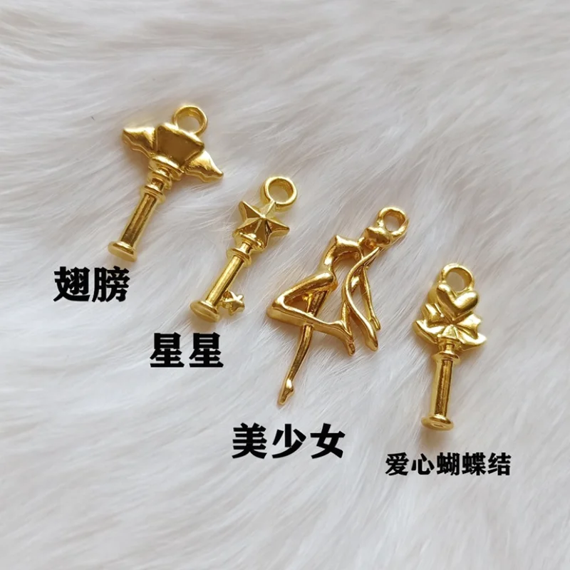 5 шт. DIY волшебная палочка звезды с крыльями для девочек подвеска на металлическом