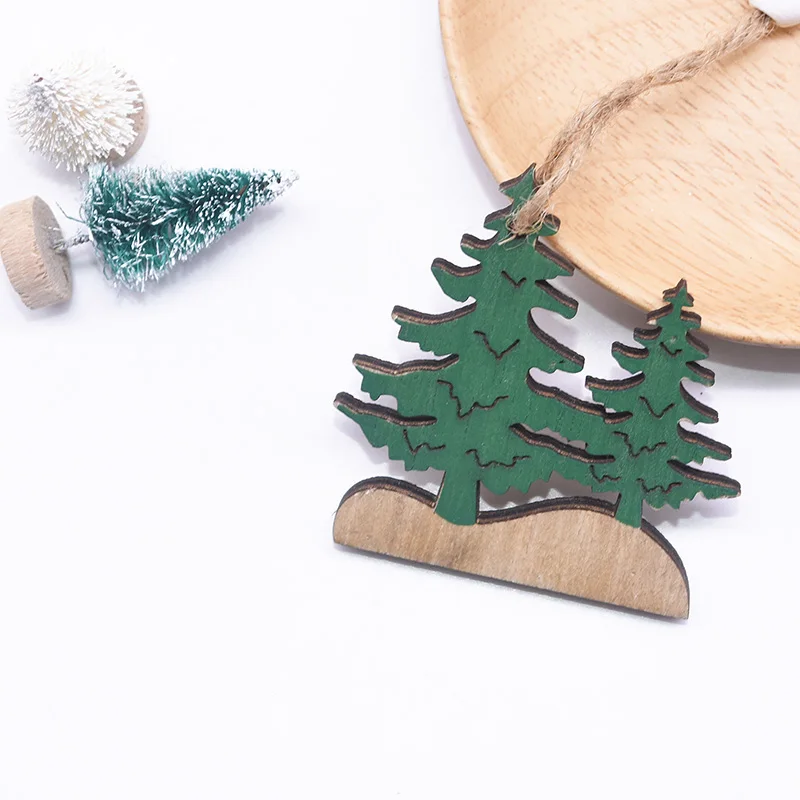 3 шт./компл. Merry Christmas деревянный дом лося шар со снежинками автомобиль подвесная Елочная игрушка Орнамент Рождественские украшения для дома