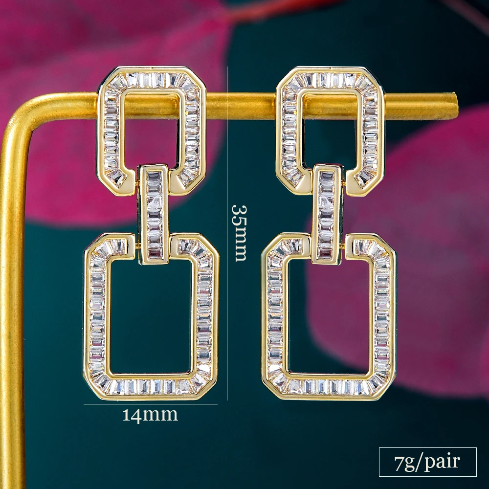 GODKI Icedout Miami Link Chain серьги в стиле хип-хоп и панк для женщин свадебная вечеринка