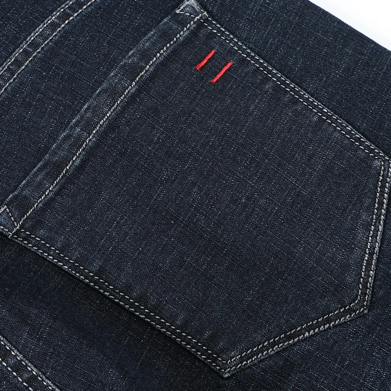 

2021 New Men Business Style Slim fit Straight Jeans Fashion Classic Blue male Stretch Casual denim trousers Plus Size 40