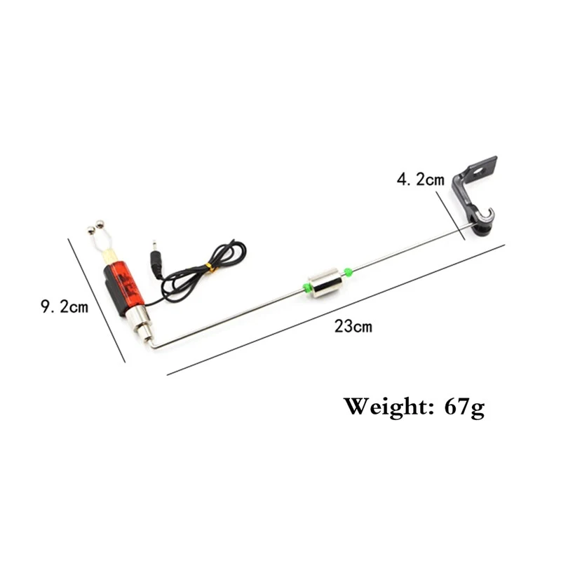 

2020 2020 Fishing Alarm Iron Fishing Bite Hanger Swinger LED Illuminated Indicator Fishing Tackle Tools High Quality