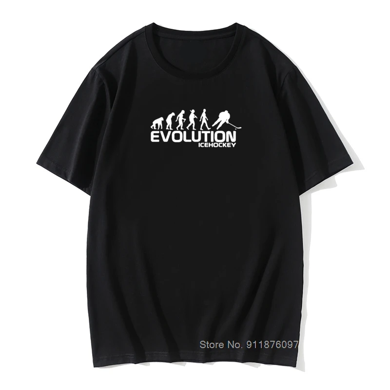 

New Evolution Ice Hockeyer Mens T Shirts Casual Cotton T-shirt Summer Short Sleeve O-neck Tops Tees Hip Hop Streetwear