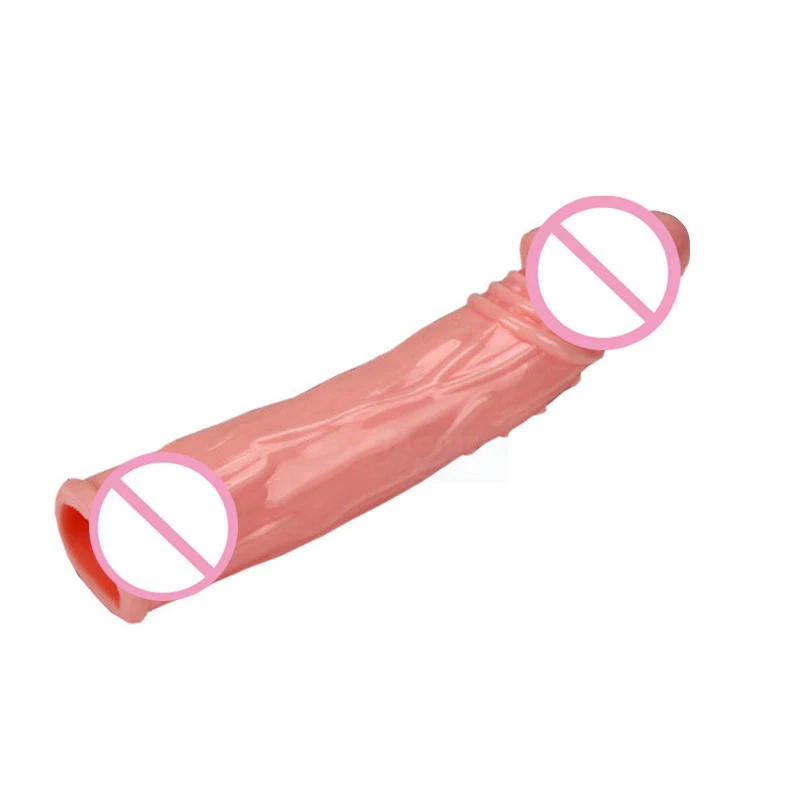 Увеличенный силиконовый презерватив удлинитель пениса УВЕЛИЧЕНИЕ ЧЛЕНА
