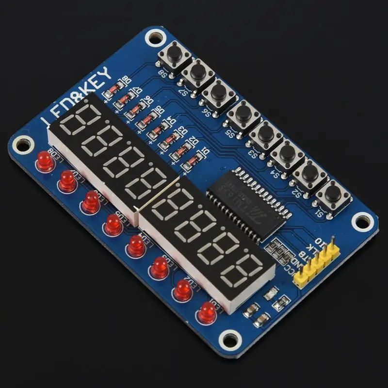 1 шт. синий TM1638 Кнопка светодиодный дисплей модуль 8 бит цифровой кнопка для Arduino /