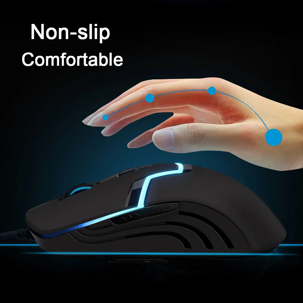 Hp игровая проводная мышь 7 цветов светодиодный светильник мышь с подсветкой 6 кнопок эргономичная регулируемая макро мышь 3200 dpi Бесшумная компьютерная мышь