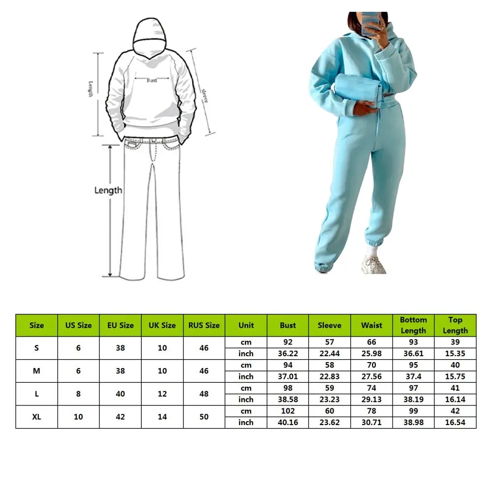 

2021 Women Two Piece Set Sport Casual Outfit Fall Clothes Women Sweatshirt And Sweatpants Set Sold Color S-XL