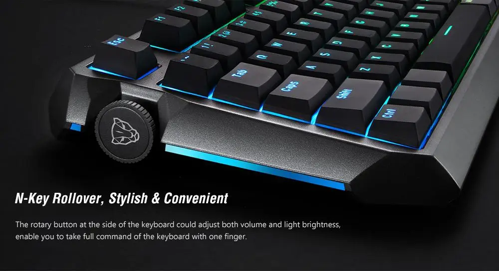 MOTOSPEED CK80 RGB механическая клавиатура Золото/серый переключатель анти-призрак 12 освещение 104 клавиш RGB подсветка клавиатуры для игр