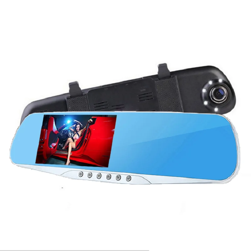 Автомобильный видеорегистратор зеркало заднего вида с камерой 5 светодиодных