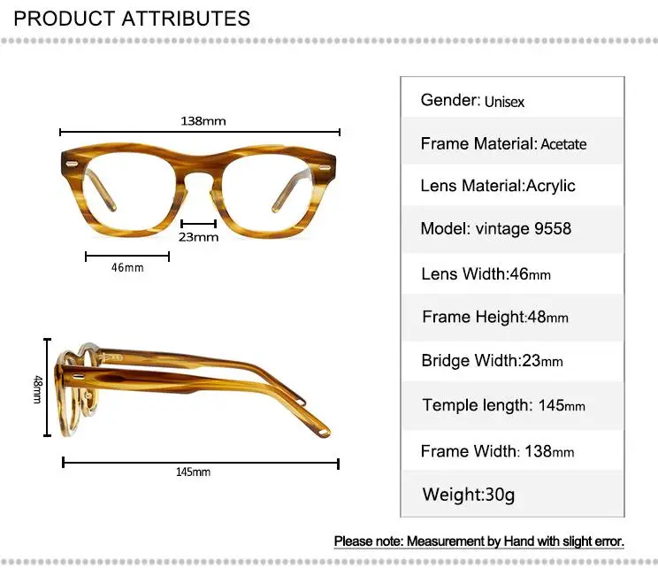 

Fashion Acetate Glasses Frame Unisex Prescription Lens Optical Eyewear High Qualty Anti-reflective Presbyopia Reading Eyeglasses