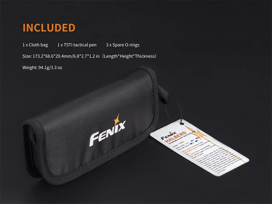 Fenix T5Ti Изысканная тактическая ручка для письма, армейский, Оборонный или аварийный побега атакующие самообороны тактическая ручка