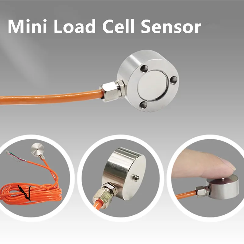 Diameter 20mm Mini Transducer Force Sensor Load Cell Weighing Stress Measuring Test 5KG 100KG 500KG 2000KG 5000KG Small Space