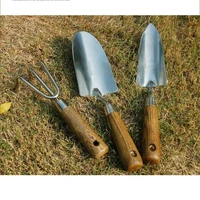 free shipping 5011 5013 stainless steel spade thickened sea driving tool family potted plant digging garden art three piece set