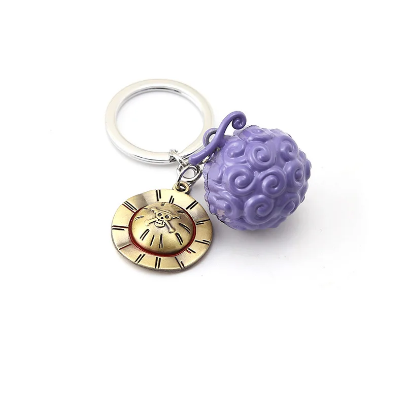 

Japanese Anime One Piece Keychain Luffy Zoro Nami Usopp Devil Nut Key Chain Accessories Key Ring for Men Women Cosplay Wholesale