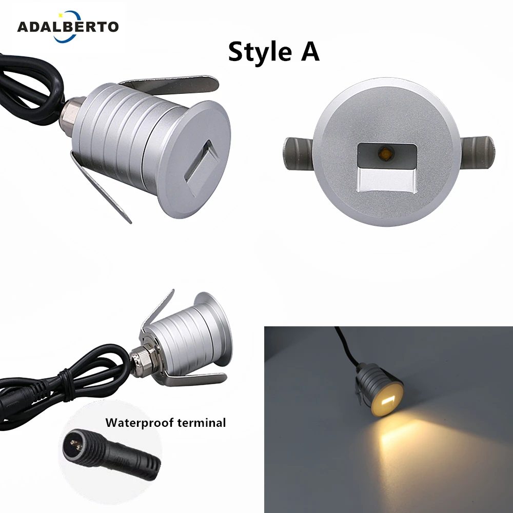 IP67 Водонепроницаемый светодиодный светильник для ног 1 Вт утопленный крыльца