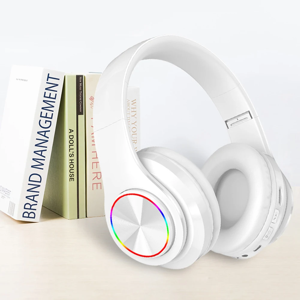 

New Hot Professional Portable Bluetooth Gaming Headset Foldable Luminous Hi-Fi Stereo Earphones with Mic ForPC Laptop Phone
