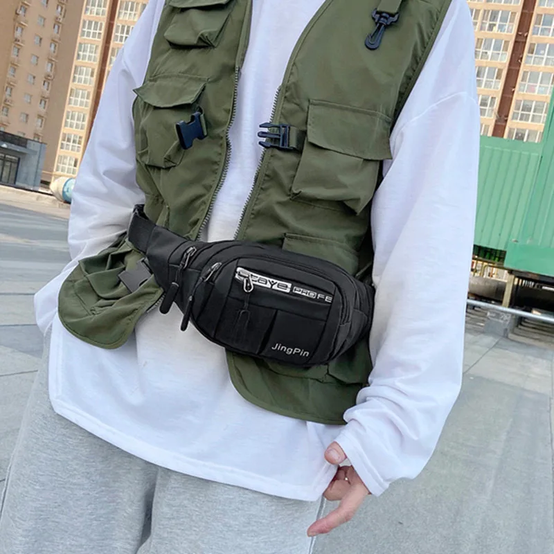 

2021 New Fashion Men'S Leisure Outdoor Waterproof Sports Mobile Phone Shoulder Messenger Waist Bag Man Polyest JT210065
