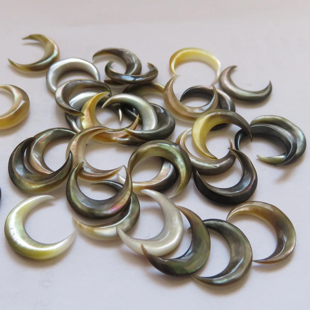 30 шт./лот 12 5 мм натуральный лунный кабошон огранка перламутр ракушки бусины луна