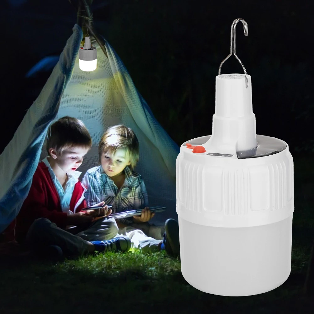 

Solar USB Rechargeable 24/42 LED Bulb Lamp Portable Emergency Night Market Light Outdoor Camping Lamp