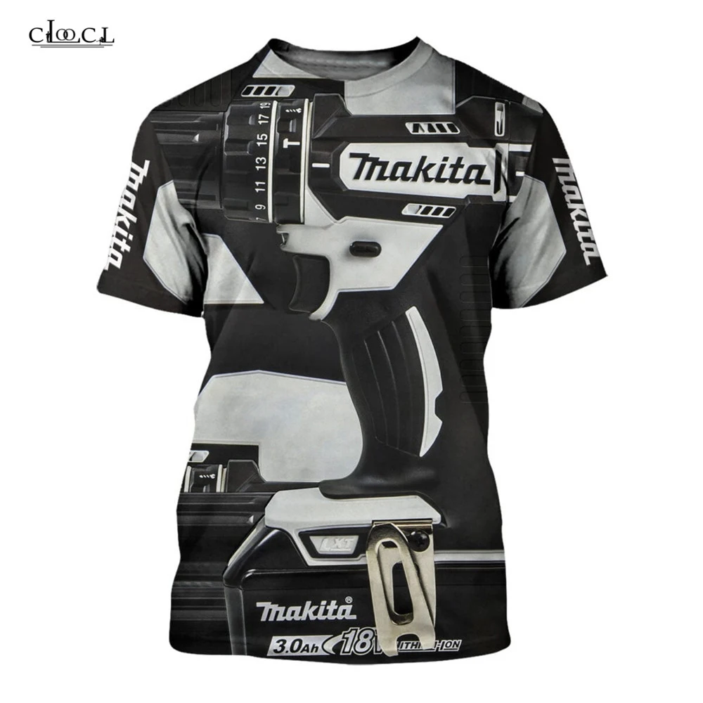 

CLOOCL Makita Tools Printed T-shirts Personality 3D Print Men's T-Shirt Unisex Harajuku Style Tees Streetwear Oversied T Shirt
