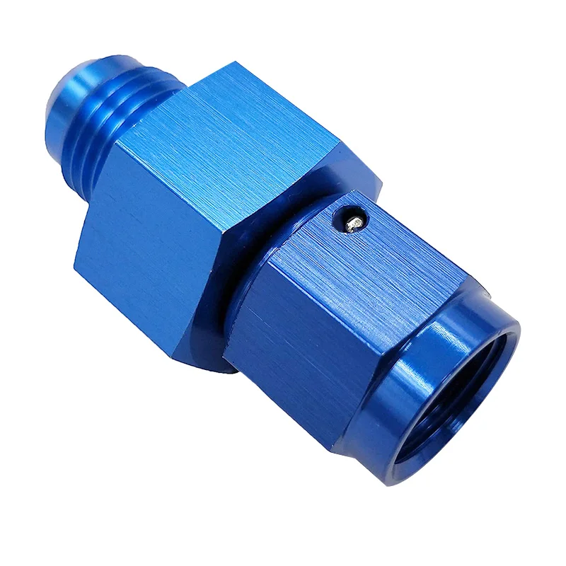 

(6AN)Nirtrous Purge Kit Adapter With Two 1/8" NPT Ports For Gauge Purge M-6 AN Male To -6 AN Female Blue