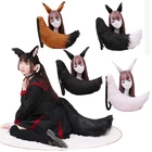 Аниме Хэллоуин маскарадный красивый Лисий хвост головные уборы Плюшевые Уши сексуальный хвост для женщин и мужчин реквизит для вечерние аксессуары