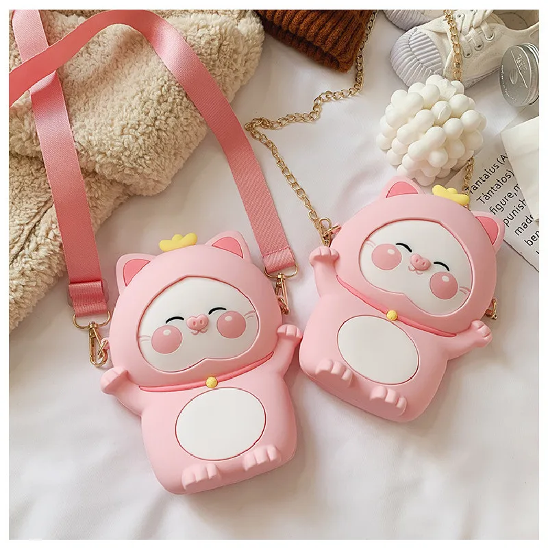 

Cute Silica gel pig Crossbody Bag Girl Shoulder Bags Fashion Women Chain Messenger Bag Japanese Korea Style