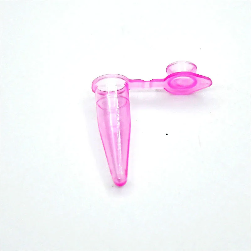 Розовая центрифужная трубка ПЦР 0 2 мл лабораторная с крышкой 200 ul нижний