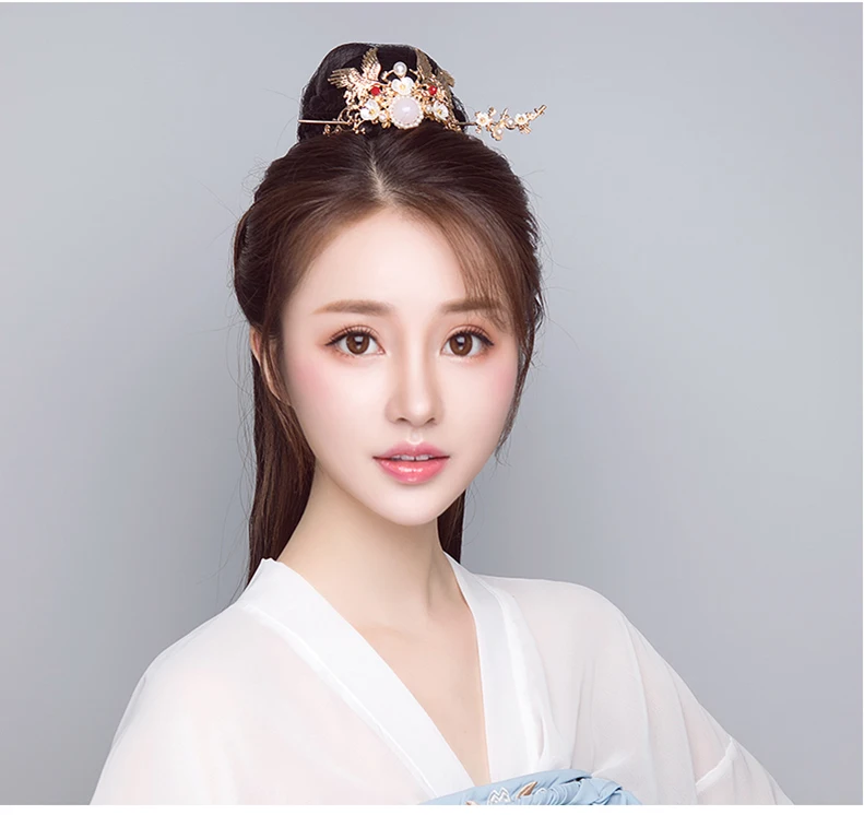 NiuShuya Ретро Hanfu аксессуары для волос Тиара с двойным лебедем в стиле Ципао корона