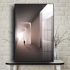 Современное абстрактное освещение визуальное искусство здание картины на холсте постеры и принты скандинавский Куадрос Настенная картина для гостиной