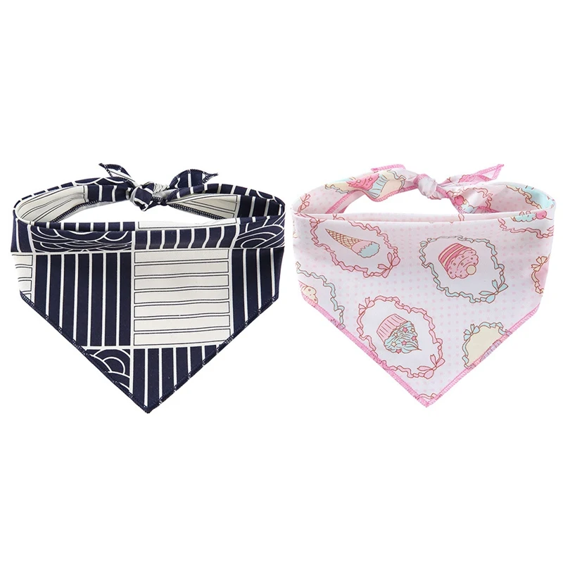 

Cartoon Style Printed Dog Bandanas Pet Scarfs Cute Dog Bandage Bibs Puppy Cats Dog Accessories Dog Bandanas