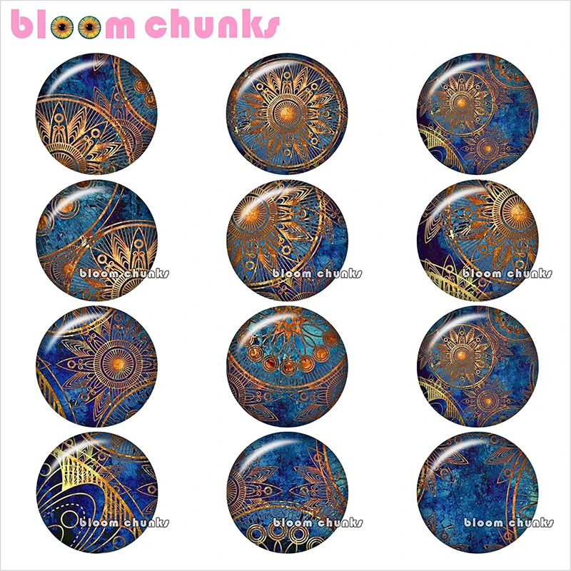 

Pretty Retro pattern BohemiaRound glass cabochon jewelry flat back Making findings 12mm/18mm/20mm/25mm A8069