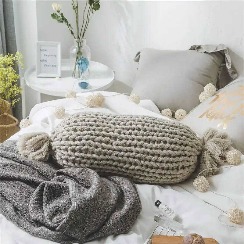 LeRadore 100% Manmade нордический стиль толстая нить для дивана наволочка вязаная подушка