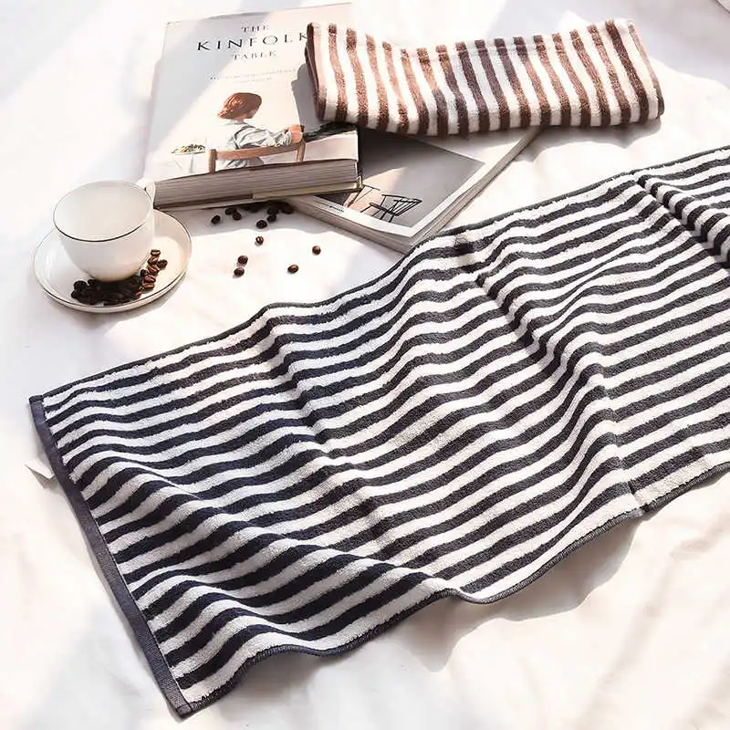 3 шт./компл. набор полотенец для ванной комнаты 100% полосатые банные полотенца и 2