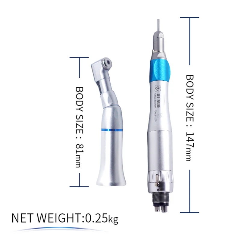 BIG PROMOTION Dental Equipment Dental Low Speed Handpiece Kits Midwest Straight Contra Push Button Air Motor For Dental Lab