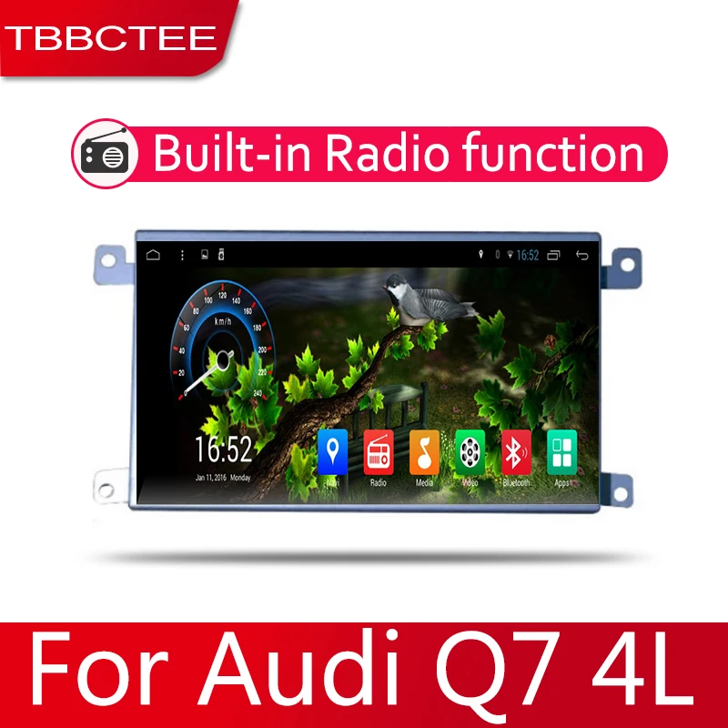 Автомобильный мультимедийный проигрыватель с радио и GPS 2din Android для Audi Q7 4L 2006 ~ 2015