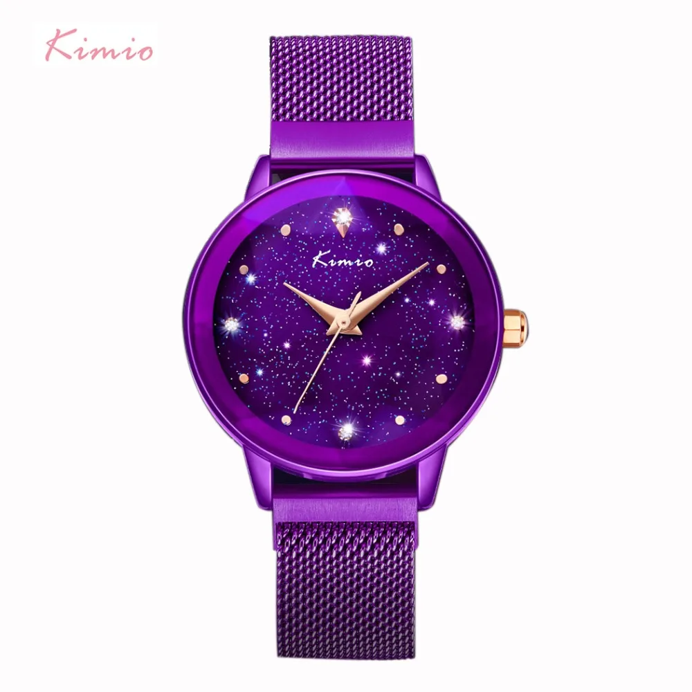 KIMIO Роскошные Брендовые женские магнитное устройство для застежка часы Для