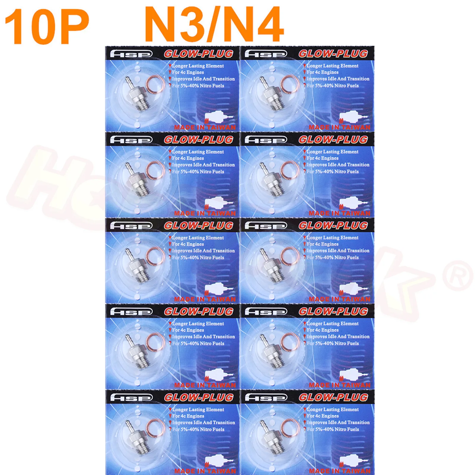 10 шт. средние и горячие свечи зажигания 3 # N3 N4 детали двигателя для 1:8 1/10 rc nitro buggy