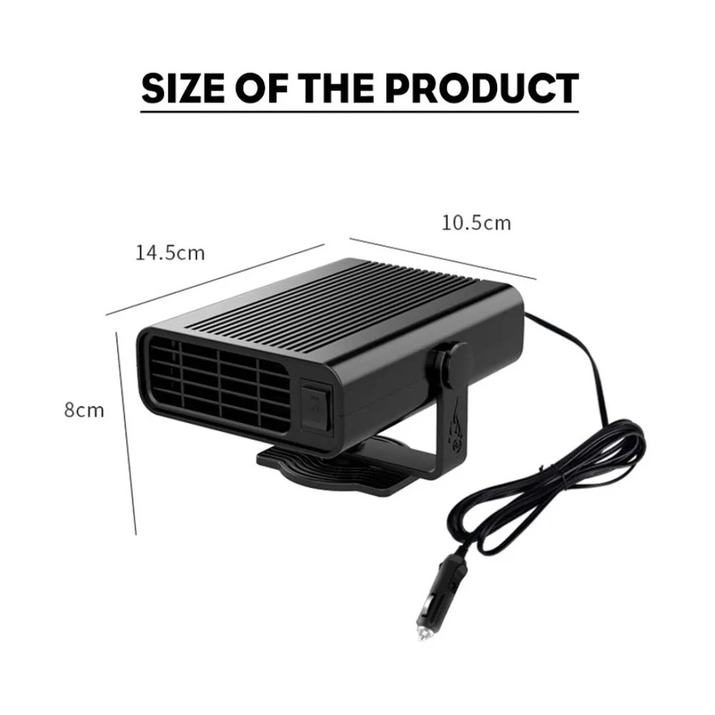 Портативный автомобильный обогреватель регулируемый Электрический с поворотом