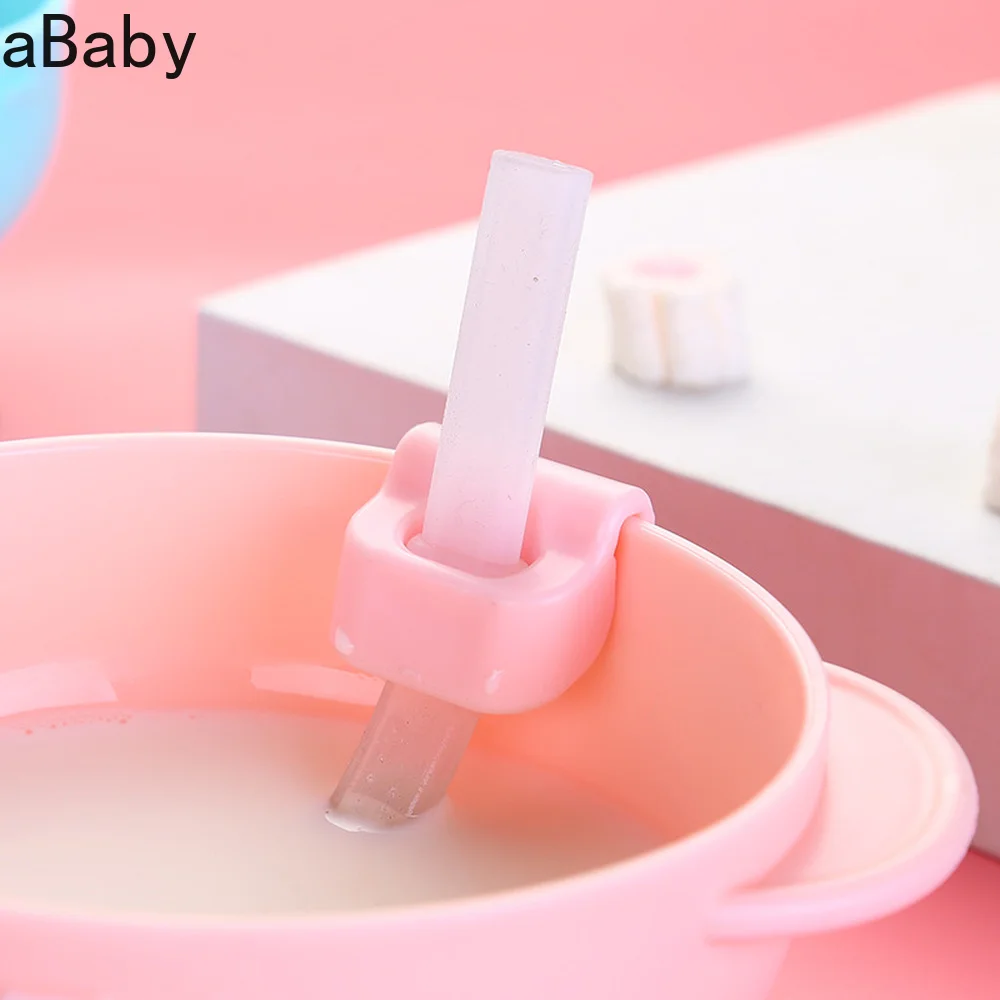 

1-piece Baby Silicone Food Grade Straws Reusable Drink Porridge Water Milk Drinking Feeding Accessories Feeding Supplement Tool